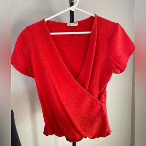 Medium wrap style v-neck top
